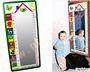 Καθρέφτης αναστημόμετρο από άθραυστο υλικό, με όμορφα σχεδιάκια, κατάλληλος για νηπιαγωγεία και παιδικούς σταθμούς.