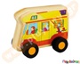 Ξύλινο αυτοκινητάκι με κίνηση Pull Back, από άριστης ποιότητας υλικά, ιδανικό για χρήση σε παιδικούς σταθμούς.