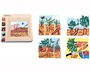 Ξύλινο Παζλ 5 Επιπέδων το οποίο δείχνει όλα τα στάδια καλλιέργειας καρότου, με 30 ξύλινα κομμάτια και βάση.
