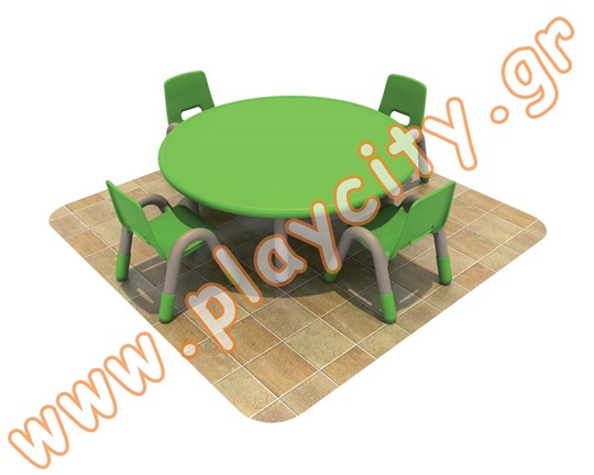 Τραπέζι νηπίων στρόγγυλο, από ανθεκτικό πλαστικό, χωρίς γωνίες, σε 6 υπέροχα χρώματα.