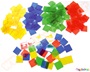 Εκπαιδευτικό παιχνίδι αρίθμησης με 1000 πλαστικά χρωματιστά διαφανές τετραγωνάκια, κατάλληλα για μέτρηση και ταξινόμηση.