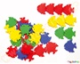 Σετ 400 πλαστικά ψαράκια σε κόκκινο, κίτρινο, πράσινο και μπλε χρώμα, ιδανικό εκπαιδευτικό παιχνίδι για ειδική αγωγή.