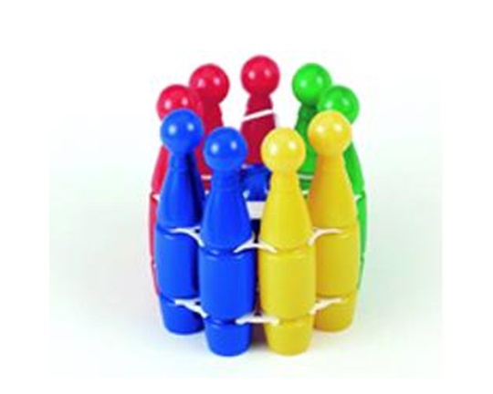 Παιδικό σετ μπόουλινγκ με 9 κορίνες και 2 μπάλες, από πλαστικό σε όμορφα χρώματα.
