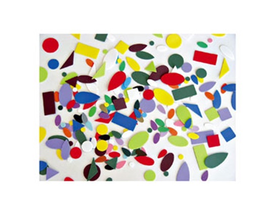 Διακοσμητικά σχήματα από αφρώδη υλικό EVA, σε διάφορα χρώματα, σε συσκευασία 200 τεμαχίων.
