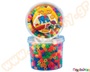 Σετ χάντρες σιδερώματος χάμα 10 χιλιοστών, σε πλαστικό βάζο 600 τεμαχίων, σε διάφορα φωσφορούχα χρώματα.