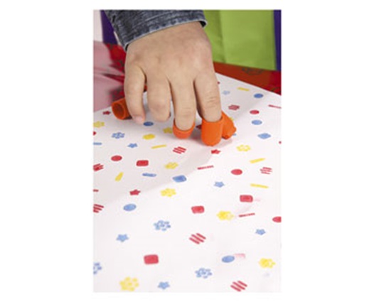 Σετ 24 δακτυλοσφραγίδων, σε διαφορετικά σχέδια, ιδανικές για χρήση με έτοιμα χρώματα ανάμειξης.