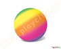 Πλαστική μπάλα ίριδα fluo, με διάμετρο 14 εκατοστά, για καλοκαιρινά παιχνίδια.