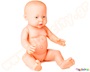 Παιδική πλαστική κούκλα μωρού, κοριτσάκι λευκό, χωρίς μαλλιά, 40 εκατοστών, από βινύλιο.