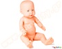 Παιδική πλαστική κούκλα μωρού, αγοράκι λευκό, χωρίς μαλλιά, 40 εκατοστών, από βινύλιο.