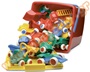 Παιδικό παιχνίδι σε κουβά,10 χωματουργικά οχήματα, 4 χωματουργικά με καρότσα και 4 Jeep, της Viking Toys.