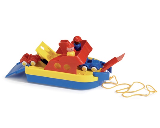 Παιδικό παιχνίδι σετ, οχηματαγωγό πλοίο, ferry boat με 2 οχήματα και 2 φιγούρες.
