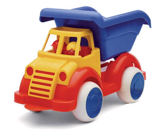 Παιδικό πλαστικό παιχνίδι, φορτηγό με ανατρεπόμενη καρότσα 35 εκατοστών, με 2 φιγούρες της Viking Toys.