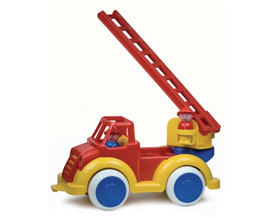 Παιδικό πλαστικό παιχνίδι, πυροσβεστικό όχημα 25 εκατοστών, με 2 φιγούρες της Viking Toys.