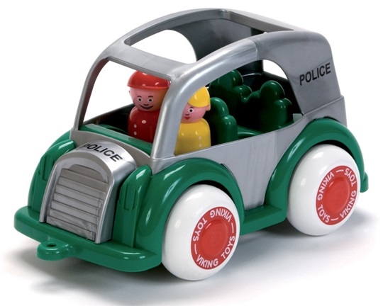 Παιδικό πλαστικό παιχνίδι, αστυνομικό όχημα 25 εκατοστών, με 2 φιγούρες της Viking Toys.