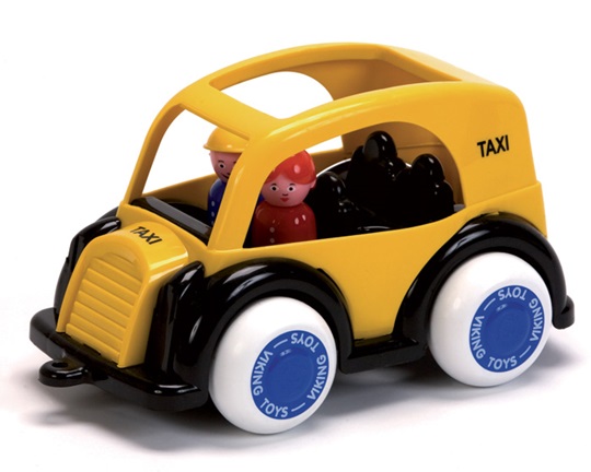 Παιδικό πλαστικό παιχνίδι, ταξί Νέας Υόρκης 25 εκατοστών, με 2 φιγούρες  της Viking Toys.