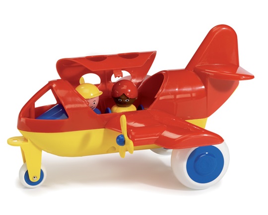 Παιδικό πλαστικό παιχνίδι, αεροπλάνο 25 εκατοστών, με 2 φιγούρες ανθρωπάκια της Viking Toys.