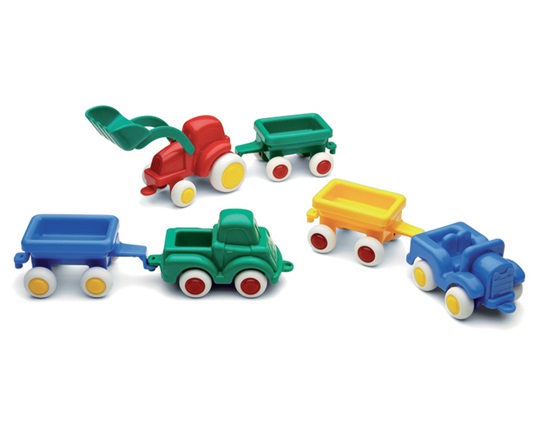 Παιδικά παιχνίδια αυτοκίνητα-οχήματα με καρότσα. Ιδανικά για μικρά χεράκια, με μαλακή υφή.