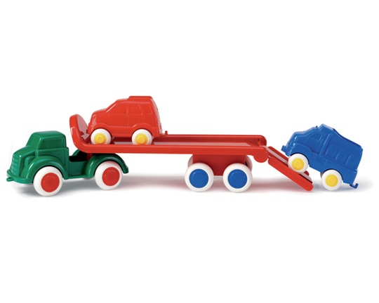 Παιδικό παιχνίδι αυτοκίνητο νταλίκα-μεταφορέας με 2 οχήματα, συνολικού μήκους 31 εκατοστών της Viking.