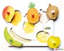Ξύλινο παζλ με Ενσφηνώματα, 2 Επιπέδων, Φρούτα με λαβή, ιδανικά για νηπιαγωγεία και παιδικούς σταθμούς.