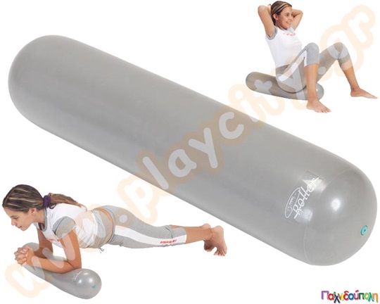 Φουσκωτός κύλινδρος Fit-Ball Roller για κοιλιακούς, stretching, pilates ή χαλάρωση.