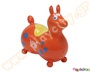 Μεγάλο Φουσκωτό άλογο, Rody Max, σε πορτοκαλί χρώμα, κατάλληλο για παιδιά άνω των 5 ετών.