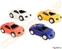 Μεγάλο παιδικό παιχνίδι αγωνιστικό αυτοκίνητο από τη Little Tikes σε πορτοκαλί, μπλε, κίτρινο και λευκό.