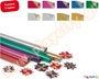 Αλουμινόχαρτο διπλής όψεως διαθέσιμο σε 9 χρώματα, σε φύλλα 50x78 εκατοστών, ιδανικό για την κατασκευή χειροτεχνίας.