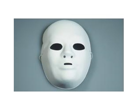 Σετ 12 πλαστικές μάσκες προσώπου, μεγάλες, σε λευκό χρώμα, έτοιμες για ζωγραφική και διακόσμηση!