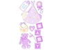 Σετ αυτοκόλλητα σε ροζ χρώμα για μωρό κοριτσάκι, ιδανικά για την διακόσμηση χειροτεχνιών!