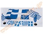 Εθνική σημαία Ελλάδας, με κρόσια και μήκος 150x90 εκατοστά, ιδανική για τις εθνικές εορτές.