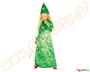 Παιδική εορταστική στολή Χριστουγεννιάτικο δεντράκι, σε πράσινο χρώμα, με βελούδινη υφή, σε νούμερα  4, 6 και 8.