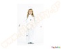Παιδική εορταστική στολή το Αγγελάκι, σε λευκό χρώμα με αστεράκια, διαθέσιμη σε διάφορα νούμερα.