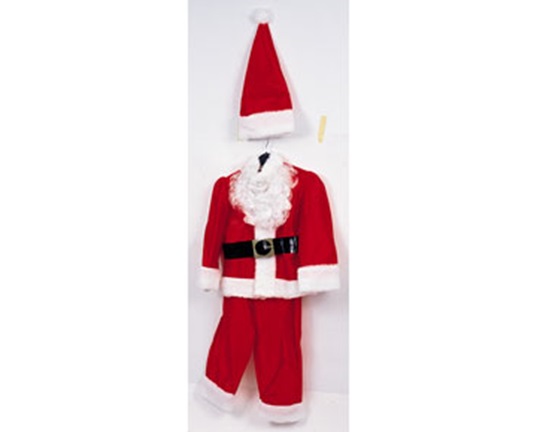 Παιδική Χριστουγεννιάτικη εορταστική στολή ο Άγιος Βασίλης, με χρώματα κόκκινο και λευκό, σε νούμερα  4, 6, 8 και 10.