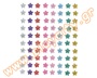 Αυτοκόλλητα πέρλες λουλούδια 6 χιλιοστών, σετ 80 τεμαχίων με 8 διαφορετικά χρώματα.
