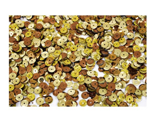 Πούλιες (6) mm αποχρώσεις χρυσού-καφέ