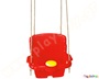 Πλαστική Κούνια ασφαλείας για μωρά με κόρνα, σε κόκκινο χρώμα, μια πρακτική παιδική κούνια που την κρεμάτε όπου εσείς επιθυμείτε.