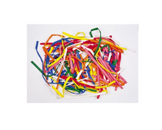 Συσκευασία με 100 μπαλόνια για κατασκευές σε διάφορα χρώματα, ιδανικά για νηπιαγωγεία και παιδικούς σταθμούς.