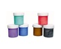 Σετ 6 περλέ χρωμάτων, σε μπουκαλάκια των (100) ml (καφέ, κόκκινο, μαύρο, μπλε, μωβ, γαλάζιο).