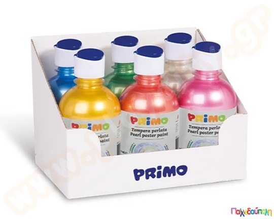 Tέμπερα περλέ, διαθέσιμη σε 8 χρώματα σε μπουκάλι 300 ml, ιδανική για κάθε τύπο επιφάνειας.
