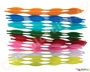 Σύρμα πίπας χρωματιστό  με φούντες σε 8 διάφορα χρώματα σε σετ 24 τεμαχίων, με μήκος 30 εκατοστά και διάμετρο 15 χιλιοστά.