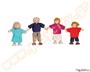 Σετ 4 παιδικές κούκλες μινιατούρες, ντυμένες με πολύχρωμα ρούχα, κλασική Κουκλοοικογένεια από την Plan Toys.