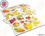 Ξύλινο εκπαιδευτικό-παιδαγωγικό παιχνίδι παζλ που περιέχει διάφορα φρούτα,  24 τεμαχίων!