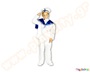 Αποκριάτικη παιδική στολή για αγόρια, ο Νάυτης, με μπλε και λευκό χρώμα, διαθέσιμη σε διάφορα μεγέθη.