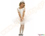 Αποκριάτικη παιδική στολή για κορίτσια, η Χιονούλα, σε λευκό χρώμα, διαθέσιμη σε διάφορα μεγέθη.