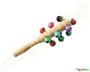 Παιδικό μουσικό όργανο, κουδουνίστρα ξύλινη με 13 χρωματιστά κουδουνάκια, ιδανική για νηπιαγωγεία.