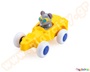 Παιδικό παιχνίδι, χαριτωμένο αγωνιστικό όχημα τυρί, με ένα ποντικάκι οδηγό από την Viking.