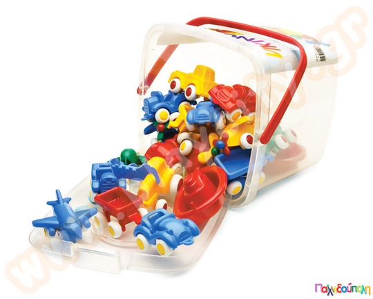 Παιδικό παιχνίδι, Mini chubbies 20 τεμάχια σε κουβά, με βάρκες, ελικόπτερα και άλλα οχήματα.