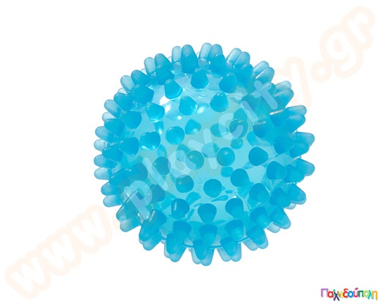 Μπάλα Reflexball γαλάζια με εξογκώματα και διάμετρο 9 εκατοστά, για ασκήσεις χαλάρωσης.