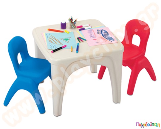 Τραπέζι με Δύο Χρωματιστές Καρέκλες Grow n Up