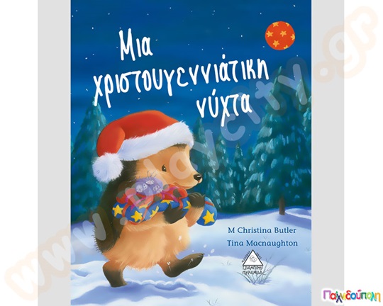 Παιδικό εικονοβιβλίο, μια Χριστουγεννιάτικη νύχτα, με ένα σκαντζόχοιρο ντυμένο Άι Βασίλης!